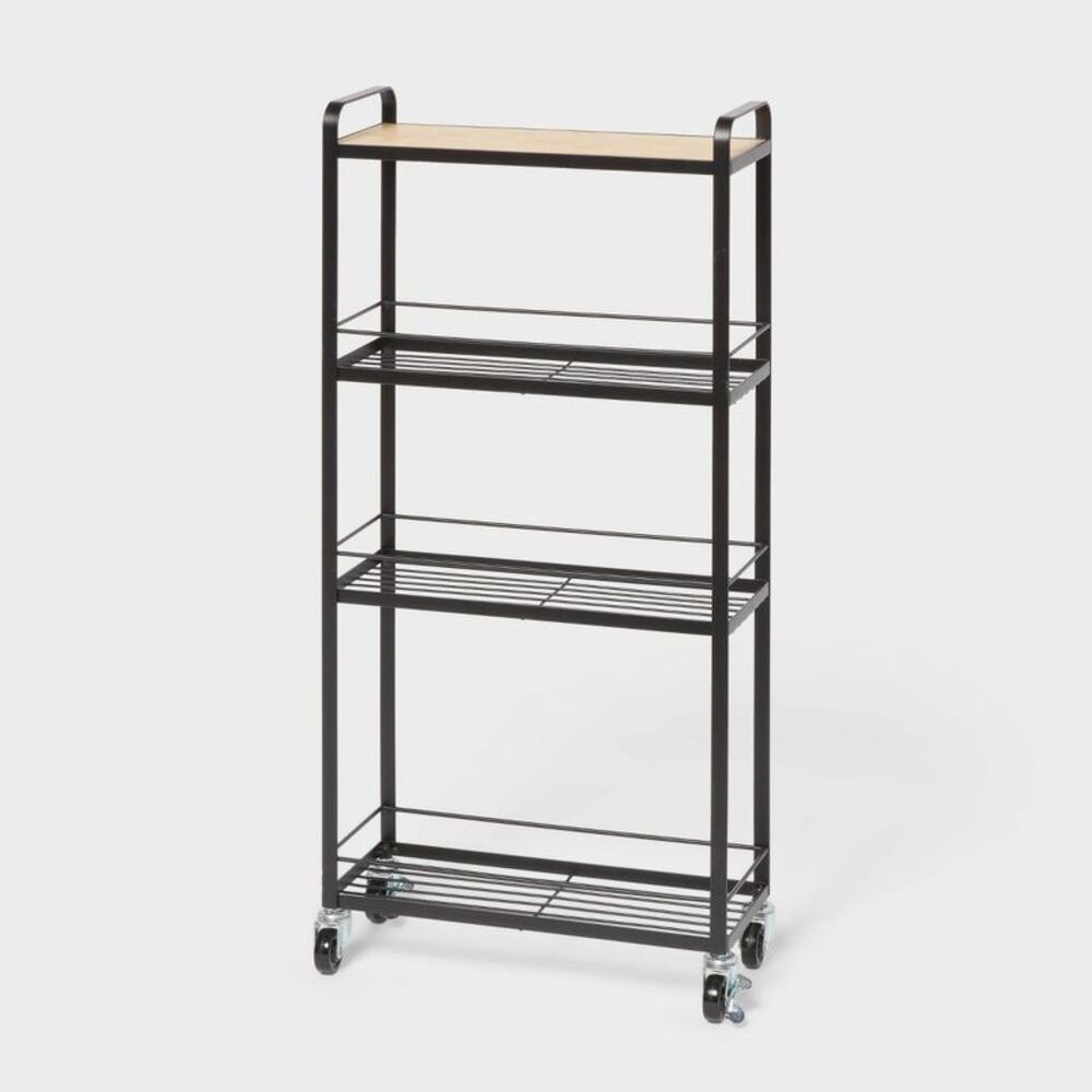 Brightroom - Skinny Bathroom Cart Black - Brightroom Black